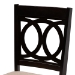 Baxton Studio Lenoir Modern and Contemporary Sand Fabric Upholstered Espresso Brown Finished Wood Dining Chair Set of 4 - BSORH315C-Sand/Dark Brown-DC-4PK