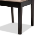 Baxton Studio Lenoir Modern and Contemporary Sand Fabric Upholstered Espresso Brown Finished Wood Dining Chair Set of 4 - BSORH315C-Sand/Dark Brown-DC-4PK