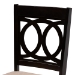 Baxton Studio Lenoir Modern and Contemporary Sand Fabric Upholstered Espresso Brown Finished Wood 5-Piece Dining Set - BSORH315C-Sand/Dark Brown-5PC Dining Set
