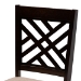 Baxton Studio Caron Modern and Contemporary Sand Fabric Upholstered Espresso Brown Finished Wood Dining Chair Set of 4 - BSORH317C-Sand/Dark Brown-DC-4PK