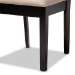 Baxton Studio Caron Modern and Contemporary Sand Fabric Upholstered Espresso Brown Finished Wood Dining Chair Set of 4 - BSORH317C-Sand/Dark Brown-DC-4PK