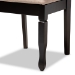 Baxton Studio Reneau Modern and Contemporary Sand Fabric Upholstered Espresso Brown Finished Wood Dining Chair Set of 4 - BSORH316C-Sand/Dark Brown-DC-4PK
