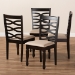Baxton Studio Lanier Modern and Contemporary Sand Fabric Upholstered Espresso Brown Finished Wood Dining Chair Set of 4 - BSORH318C-Sand/Dark Brown-DC-4PK