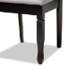 Baxton Studio Lanier Modern and Contemporary Gray Fabric Upholstered Espresso Brown Finished Wood Dining Chair Set of 4 - BSORH318C-Grey/Dark Brown-DC-4PK