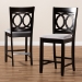 Baxton Studio Lenoir Modern and Contemporary Gray Fabric Upholstered Espresso Brown Finished Wood Counter Height Pub Chair Set of 2 - BSORH315P-Grey/Dark Brown-PC