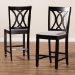 Baxton Studio Reneau Modern and Contemporary Gray Fabric Upholstered Espresso Brown Finished Wood Counter Height Pub Chair Set of 2 - BSORH316P-Grey/Dark Brown-PC