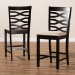 Baxton Studio Lanier Modern and Contemporary Sand Fabric Upholstered Espresso Brown Finished Wood Counter Height Pub Chair Set of 2 - BSORH318P-Sand/Dark Brown-PC