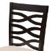 Baxton Studio Lanier Modern and Contemporary Sand Fabric Upholstered Espresso Brown Finished Wood Counter Height Pub Chair Set of 2 - BSORH318P-Sand/Dark Brown-PC
