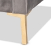 Baxton Studio Zanetta Glam and Luxe Gray Velvet Upholstered Gold Finished Sofa - BSOTSF-7723-Grey/Gold-SF