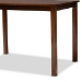 Baxton Studio Abilene Mid-Century Light Brown Fabric Upholstered and Walnut Brown Finished 5-Piece Wood Dining Set - BSORH3010C-Walnut/Light Brown Dining Set