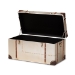 Baxton Studio Bechet French Industrial Silver Metal Storage Trunk - BSONCC2802M-Silver-Ottoman