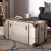 Baxton Studio Bechet French Industrial Silver Metal Storage Trunk - BSONCC2802M-Silver-Ottoman