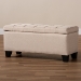 Baxton Studio Fera Modern and Contemporary Beige Fabric Upholstered Storage Ottoman - BSOWS-2005-P-Beige-OTTO