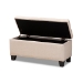 Baxton Studio Fera Modern and Contemporary Beige Fabric Upholstered Storage Ottoman - BSOWS-2005-P-Beige-OTTO