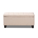 Baxton Studio Fera Modern and Contemporary Beige Fabric Upholstered Storage Ottoman - BSOWS-2005-P-Beige-OTTO