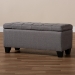 Baxton Studio Fera Modern and Contemporary Gray Fabric Upholstered Storage Ottoman - BSOWS-2005-P-Grey-OTTO