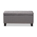 Baxton Studio Fera Modern and Contemporary Gray Fabric Upholstered Storage Ottoman - BSOWS-2005-P-Grey-OTTO