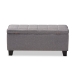 Baxton Studio Fera Modern and Contemporary Gray Fabric Upholstered Storage Ottoman - BSOWS-2005-P-Grey-OTTO