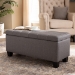 Baxton Studio Fera Modern and Contemporary Gray Fabric Upholstered Storage Ottoman - BSOWS-2005-P-Grey-OTTO