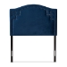 Baxton Studio Aubrey Modern and Contemporary Royal Blue Velvet Fabric Upholstered Twin Size Headboard - BSOBBT6563-Navy Blue-HB-Twin