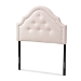 Baxton Studio Cora Modern and Contemporary Light Pink Velvet Fabric Upholstered Twin Size Headboard