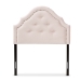 Baxton Studio Cora Modern and Contemporary Light Pink Velvet Fabric Upholstered Twin Size Headboard - BSOBBT6564-Light Pink-HB-Twin