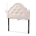 Baxton Studio Cora Modern and Contemporary Light Pink Velvet Fabric Upholstered Twin Size Headboard - BSOBBT6564-Light Pink-HB-Twin