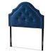 Baxton Studio Cora Modern and Contemporary Royal Blue Velvet Fabric Upholstered Twin Size Headboard