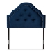 Baxton Studio Cora Modern and Contemporary Royal Blue Velvet Fabric Upholstered Twin Size Headboard - BSOBBT6564-Navy Blue-HB-Twin
