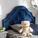 Baxton Studio Cora Modern and Contemporary Royal Blue Velvet Fabric Upholstered Twin Size Headboard - BSOBBT6564-Navy Blue-HB-Twin