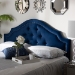 Baxton Studio Cora Modern and Contemporary Royal Blue Velvet Fabric Upholstered Queen Size Headboard - BSOBBT6564-Navy Blue-HB-Queen