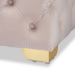Baxton Studio Avara Glam and Luxe Light Beige Velvet Fabric Upholstered Gold Finished Button Tufted Bench Ottoman - BSOTSFOT028-Light Beige/Gold-Otto
