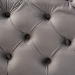 Baxton Studio Avara Glam and Luxe Gray Velvet Fabric Upholstered Gold Finished Button Tufted Bench Ottoman - BSOTSFOT028-Slate Grey/Gold-Otto