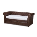 Baxton Studio Mabelle Modern and Contemporary Brown Faux Leather Upholstered Daybed with Trundle