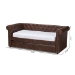 Baxton Studio Mabelle Modern and Contemporary Brown Faux Leather Upholstered Daybed with Trundle - BSOAshley-Brown-Daybed