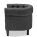 Baxton Studio Bisset Classic and Traditional Gray Fabric Upholstered Chesterfield Chair - BSO1809-Grey-CC