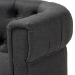 Baxton Studio Bisset Classic and Traditional Gray Fabric Upholstered Chesterfield Chair - BSO1809-Grey-CC