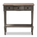 Baxton Studio Noelle French Provincial Gray Finished 1-Drawer Wood Console Table - BSOAGE11-Console
