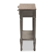 Baxton Studio Noelle French Provincial Gray Finished 1-Drawer Wood Console Table - BSOAGE11-Console