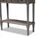 Baxton Studio Noelle French Provincial Gray Finished 1-Drawer Wood Console Table - BSOAGE11-Console