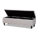 Baxton Studio Brette Mid-Century Modern Grayish Beige Fabric Upholstered Dark Brown Finished Wood Storage Bench Ottoman - BSOBBT3162-Greyish Beige-Otto