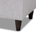 Baxton Studio Brette Mid-Century Modern Grayish Beige Fabric Upholstered Dark Brown Finished Wood Storage Bench Ottoman - BSOBBT3162-Greyish Beige-Otto