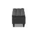 Baxton Studio Brette Mid-Century Modern Charcoal Fabric Upholstered Dark Brown Finished Wood Storage Bench Ottoman - BSOBBT3162-Dark Grey-Otto