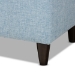 Baxton Studio Brette Mid-Century Modern Light Blue Fabric Upholstered Dark Brown Finished Wood Storage Bench Ottoman - BSOBBT3162-Light Blue-Otto