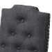 Baxton Studio Dylin Modern and Contemporary Charcoal Fabric Upholstered Button Tufted Wood Dining Chair Set of 2 - BSOBBT5158.11-Dark Grey-CC