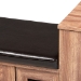 Baxton Studio Valina Modern and Contemporary Dark Brown Faux Leather Upholstered 2-Door Wood Shoe Storage Bench with Cabinet - BSOFP-1805-5007