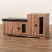 Baxton Studio Valina Modern and Contemporary Dark Brown Faux Leather Upholstered 2-Door Wood Shoe Storage Bench with Cabinet - BSOFP-1805-5007