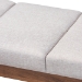 Baxton Studio Larisa Mid-Century Modern Grayish Beige Fabric Upholstered Wood Bench - BSOBBT5364-Greyish Beige-Bench