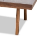 Baxton Studio Larisa Mid-Century Modern Grayish Beige Fabric Upholstered Wood Bench - BSOBBT5364-Greyish Beige-Bench