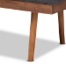 Baxton Studio Larisa Mid-Century Modern Charcoal Fabric Upholstered Wood Bench - BSOBBT5364-Dark Grey-Bench
